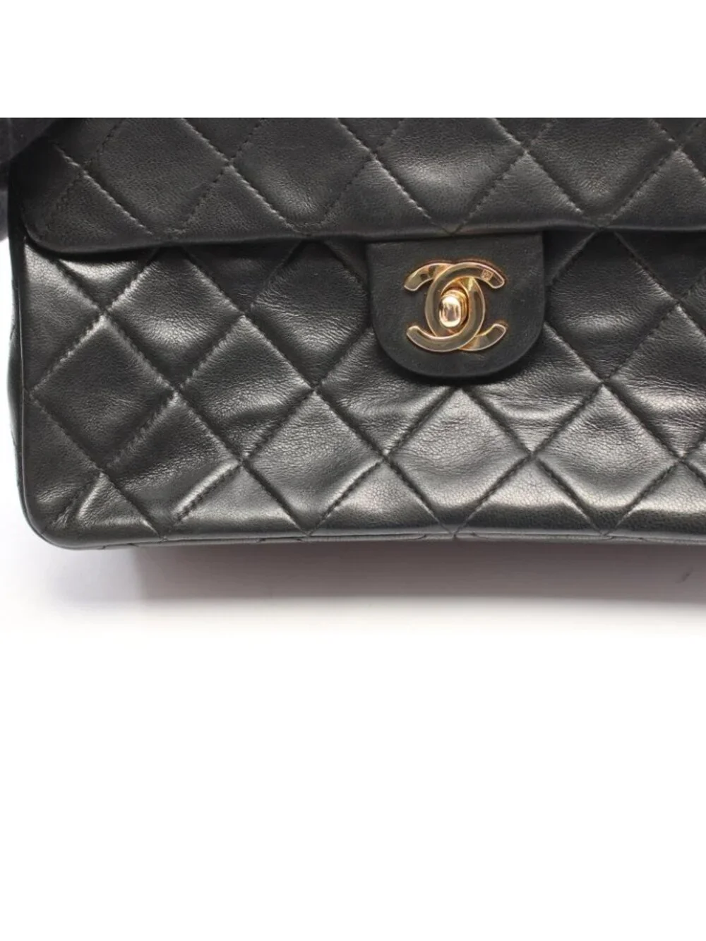 Chanel Shoulder Bag Mini Quilted 20 Black Lambskin Mini Chain